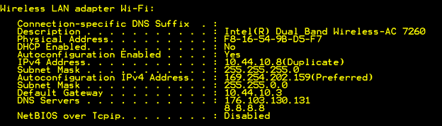 IP configuration